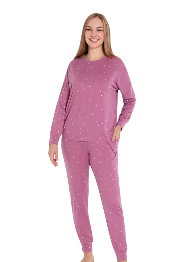 Piżama Damska Sweet Hearts, Różowy, r. M-XXL