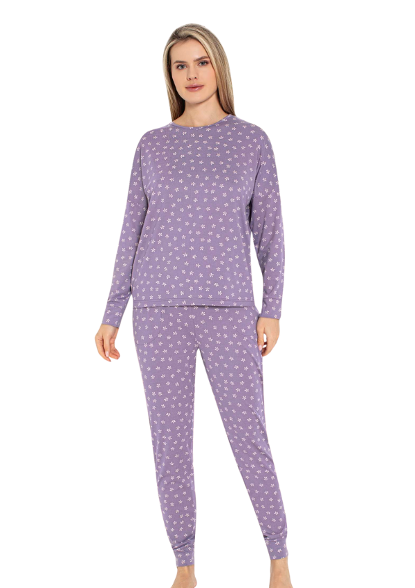 Piżama Damska Floral Dream, Fioletowy, r. M-XXL