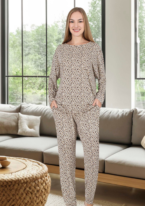 Piżama Damska Wild Comfort, Beżowy, r. M-XXL