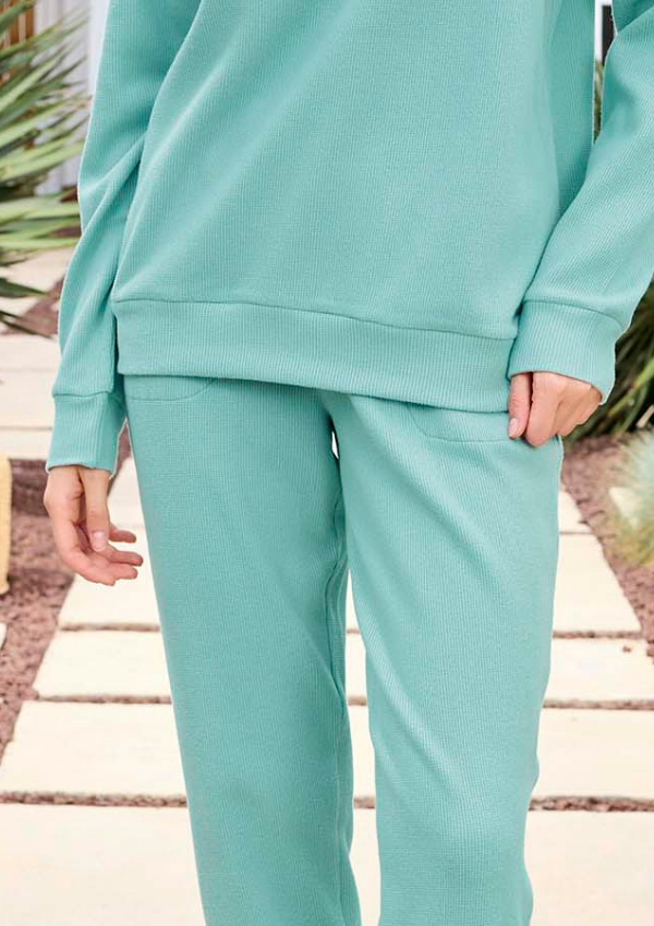 Piżama Damska Mint Dream, Miętowy, r. M-XL