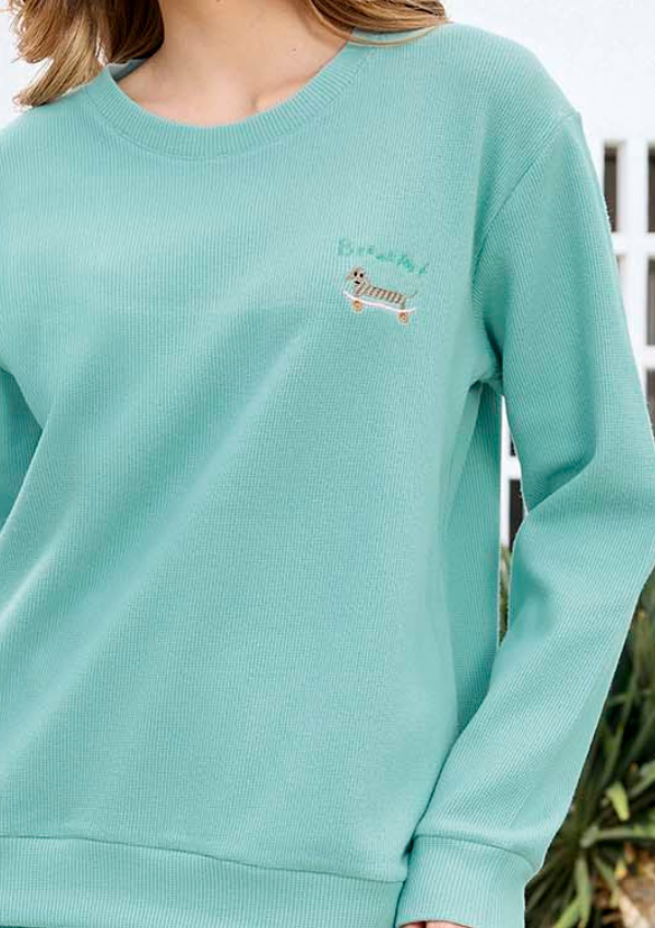 Piżama Damska Mint Dream, Miętowy, r. M-XL