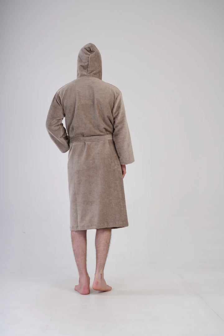 Szlafrok męski Vienetta Beige Night, Beżowy, r. L-XXL