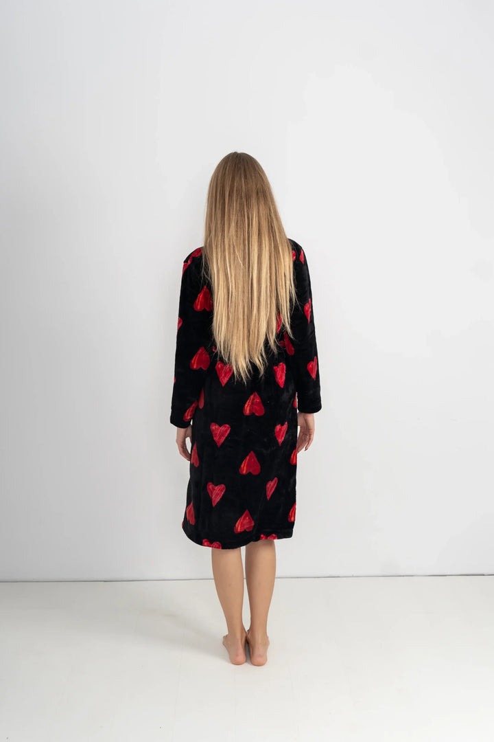 Szlafrok damski SnugVibe, Czarny, S-XL