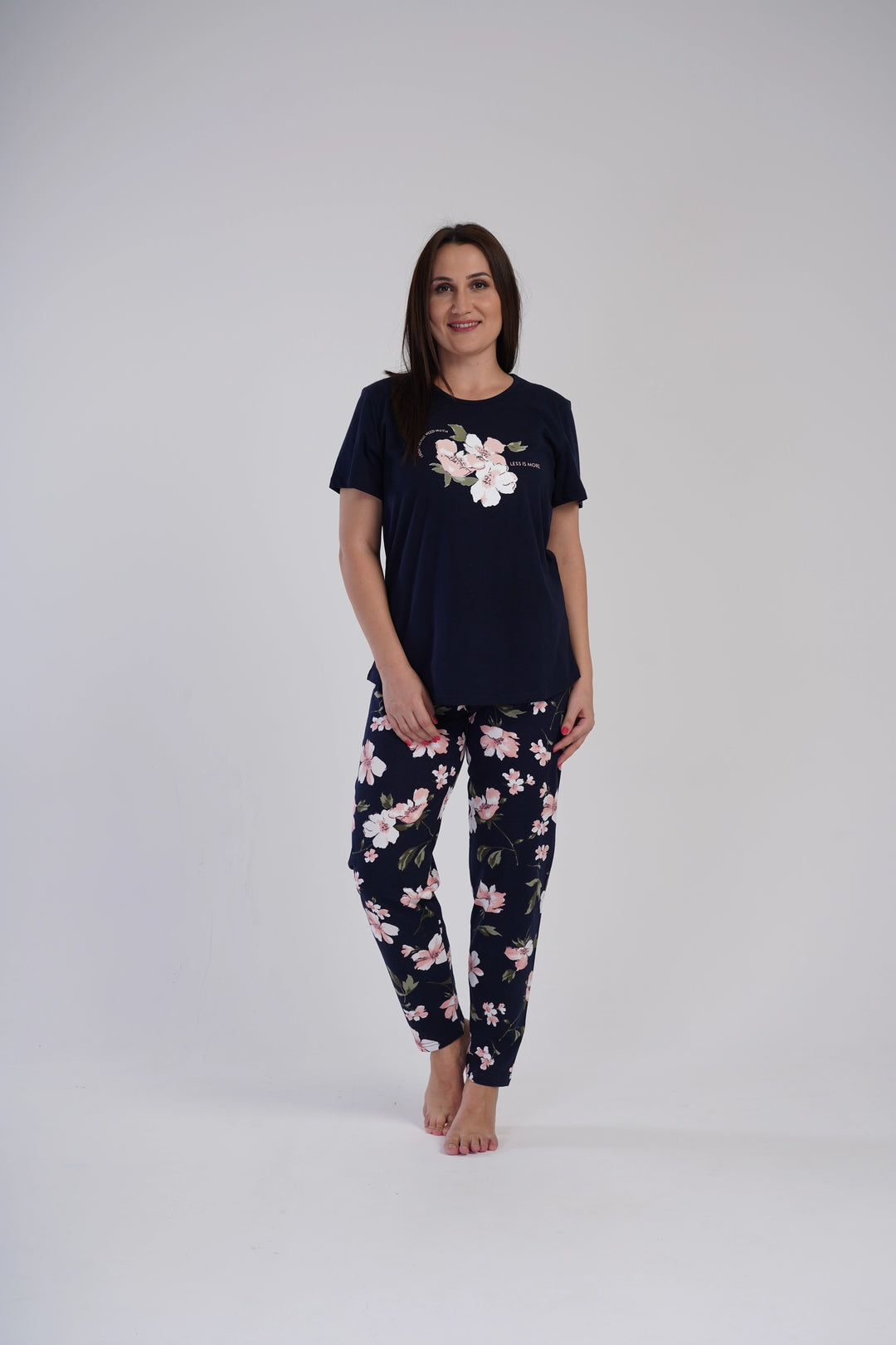 Piżama Damska Vienetta Live Moment, Szary, r. 1XL-4XL