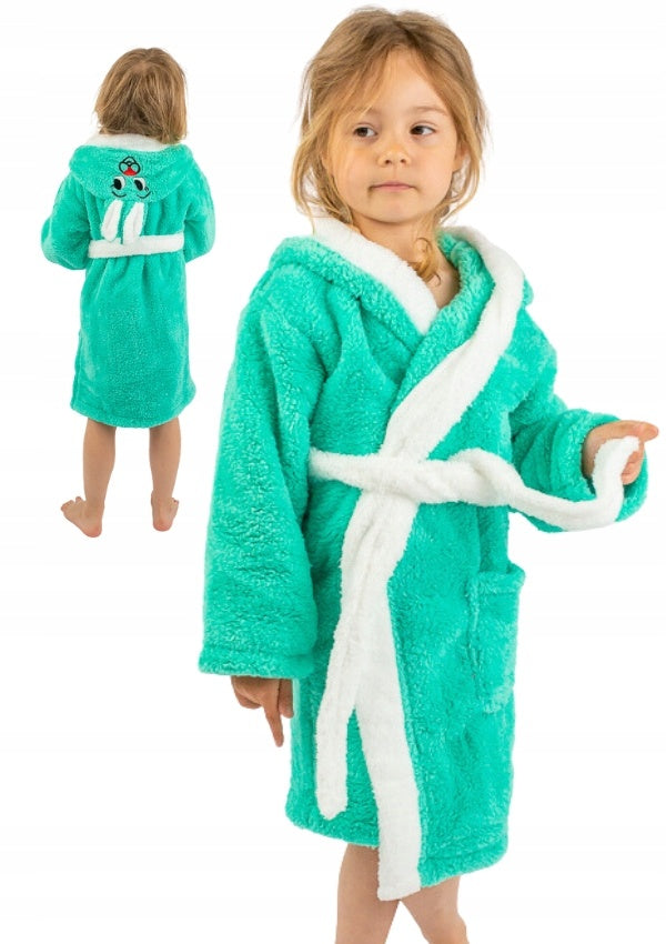 Szlafrok Dziecięcy Honey Bunny Mint, miętowy, r. 110-134