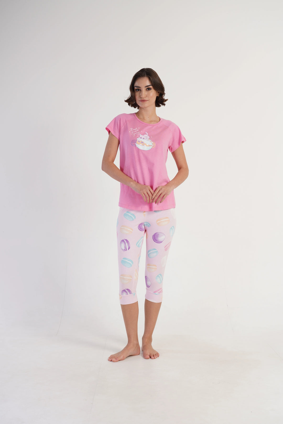 Piżama Damska Vienetta Best Friend Kitty, Różowy, r. S-XL image 2