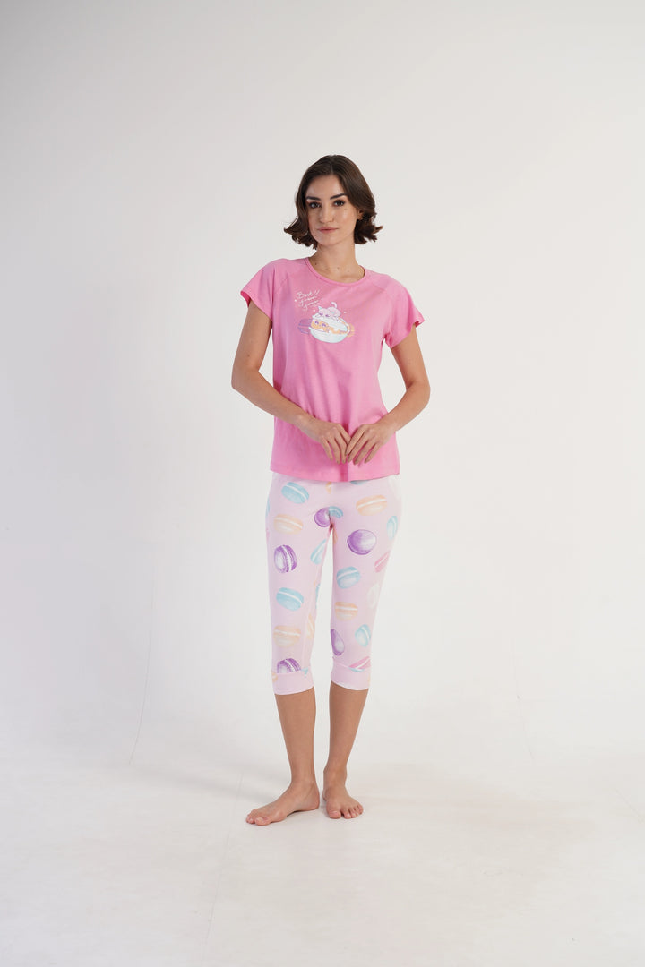 Piżama Damska Vienetta Best Friend Kitty, Różowy, r. S-XL image 2