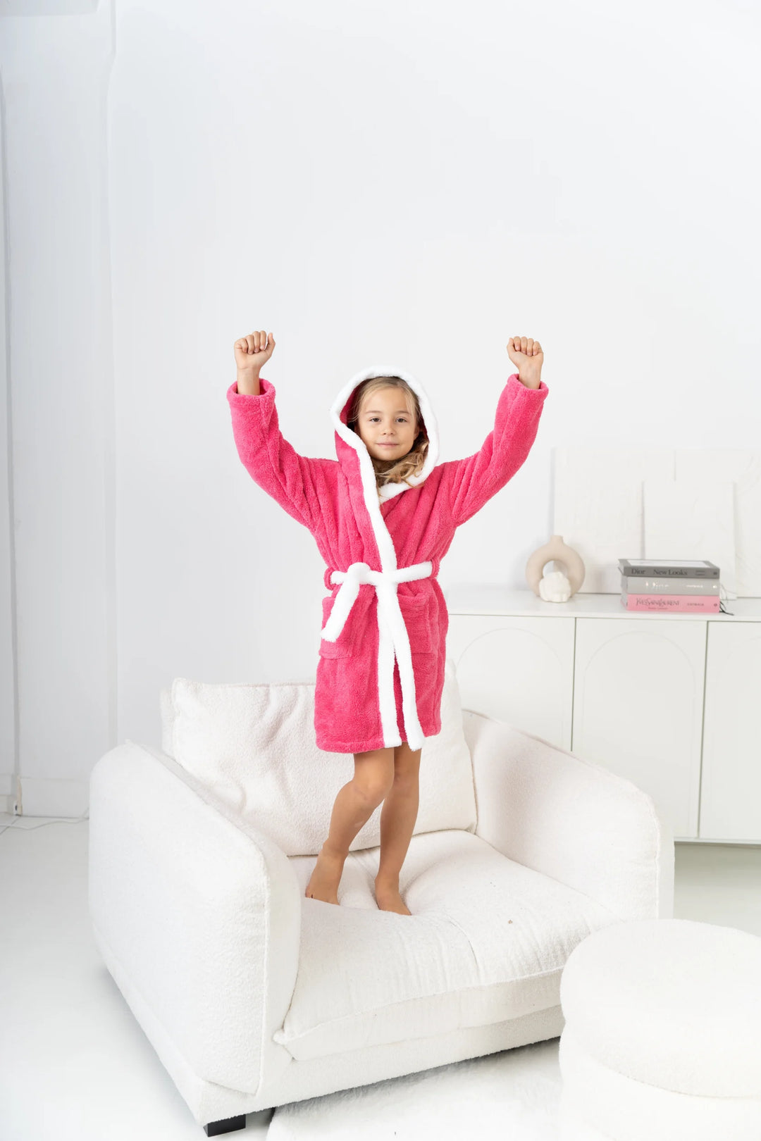 Szlafrok Dziecięcy Honey Bunny Fuschia, fuksja, r. 110-134 image 3