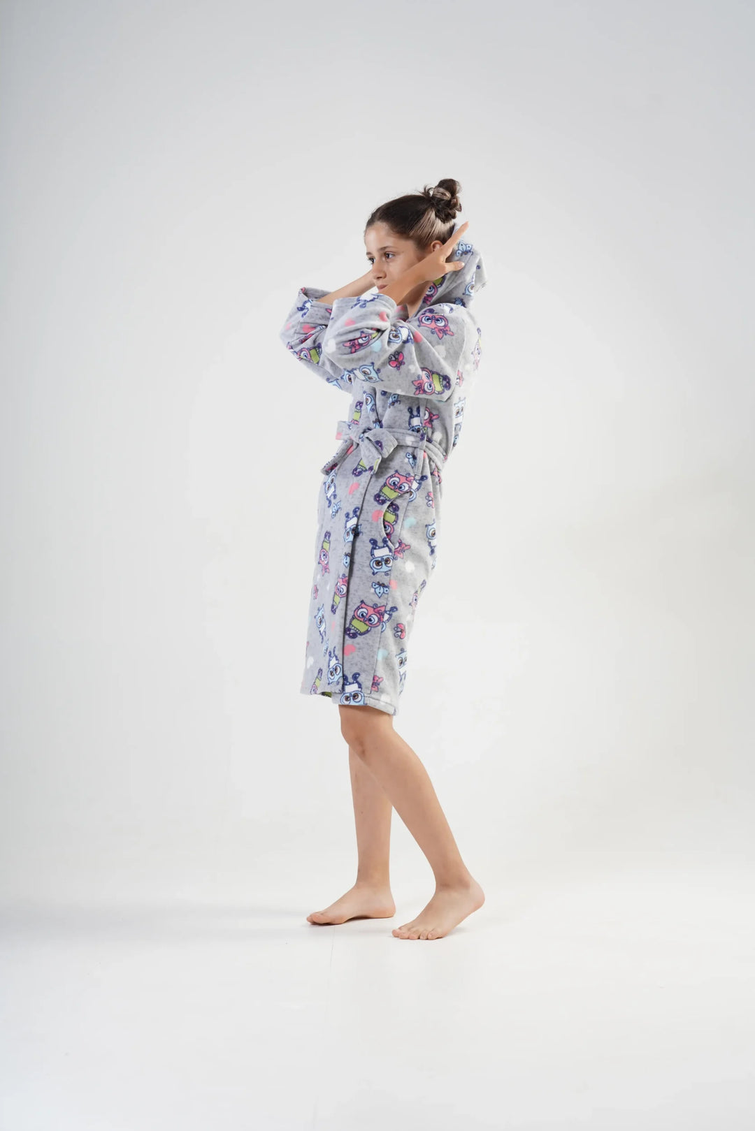 Szlafrok Dziecięcy Vienetta, Owl Robe, Szary, r. 134 - 164 image 2