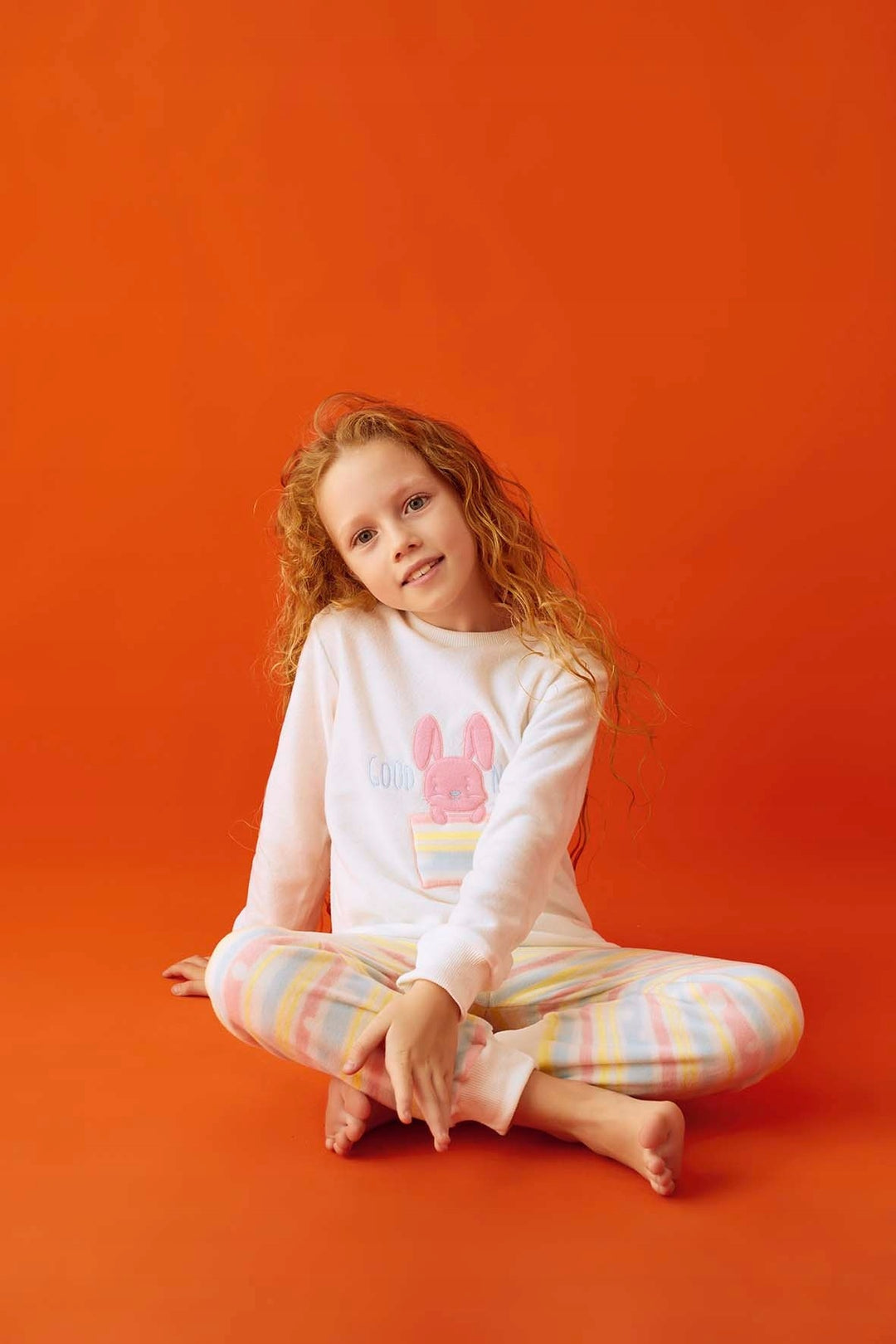 Piżama Dziewczęca polarowa Vienetta, Good Night, Różowa, r. 104-110