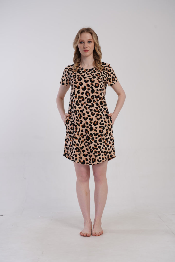 Koszula Nocna Vienetta Panther Nighty, Beżowy, r. M-XXL