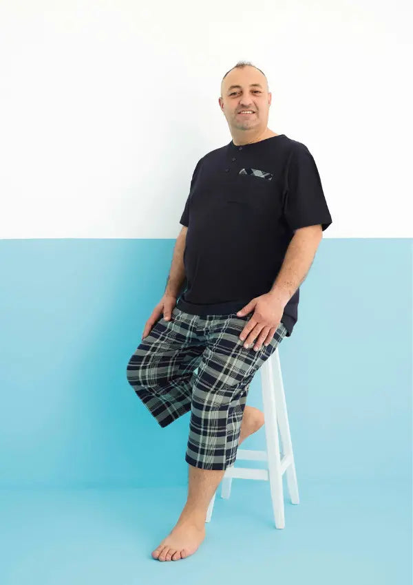 Piżama Męska Midnight Comfort, Czarny, r. 2XL-4XL image 1