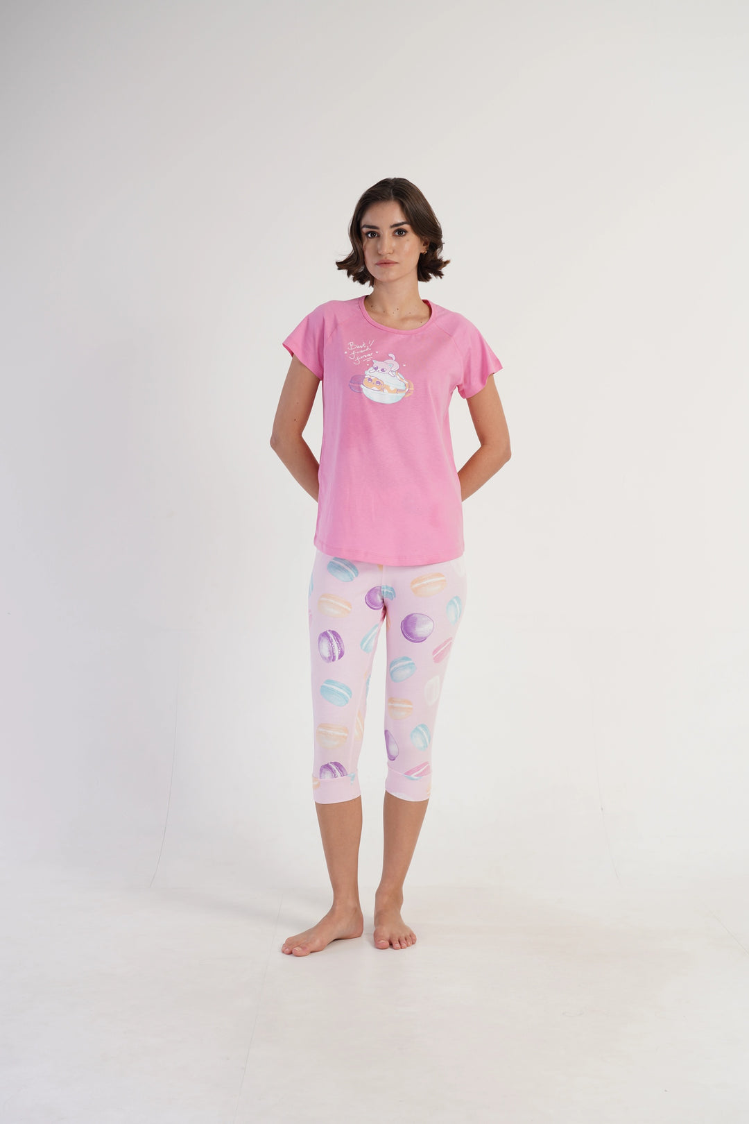 Piżama Damska Vienetta Best Friend Kitty, Różowy, r. S-XL image 1