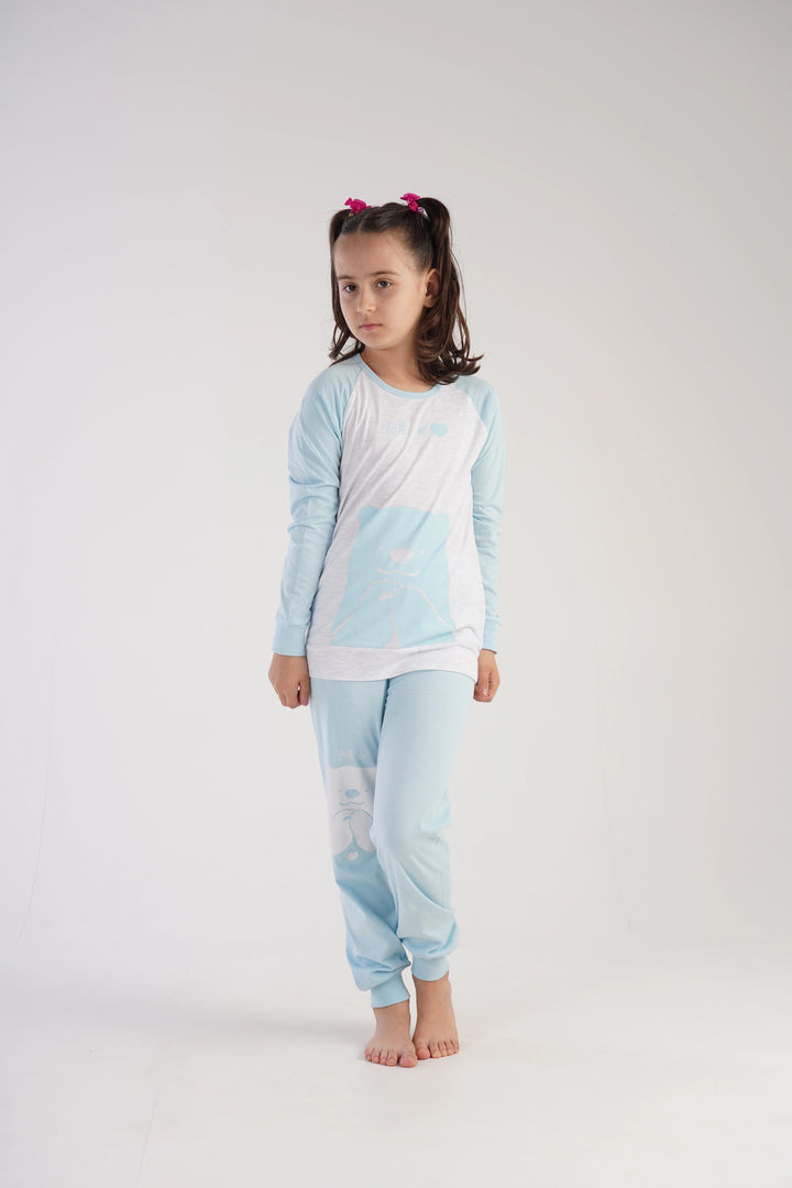 Piżama dziewczęca Vienetta Polar Bear Bedtime, szaro-niebieska, r. 134-164 image 3