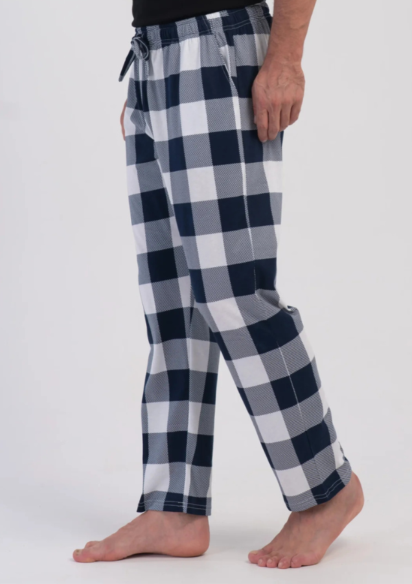 Spodnie męskie Vienetta Ivory Plaid, Granatowy, r. M-XXL