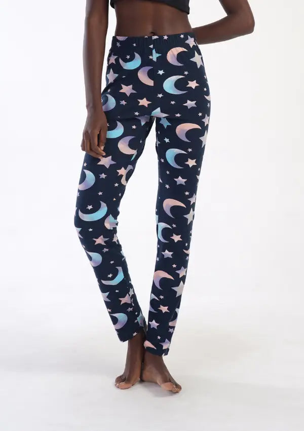 Spodnie damskie Vienetta Night Sky, Granatowe, r. S - XL