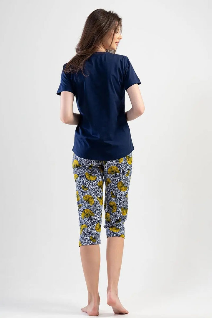 Piżama Damska Vienetta Comfortable Dream Haven, granatowa, r. M-XXL