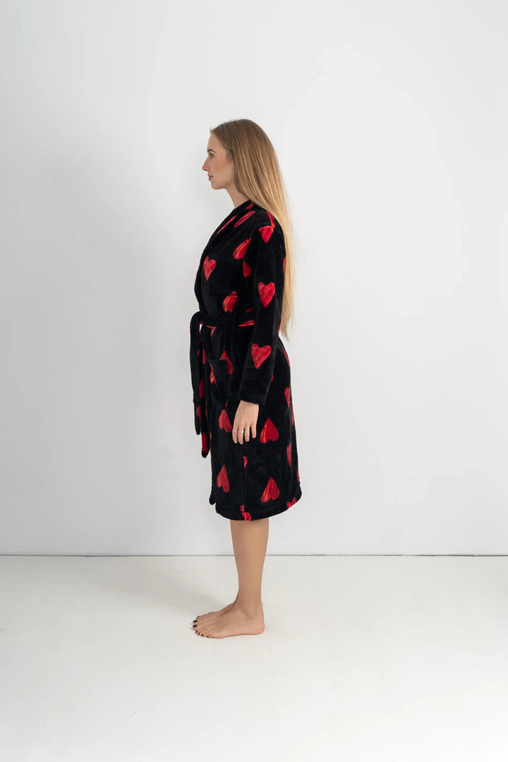 Szlafrok damski SnugVibe, Czarny, S-XL image 1