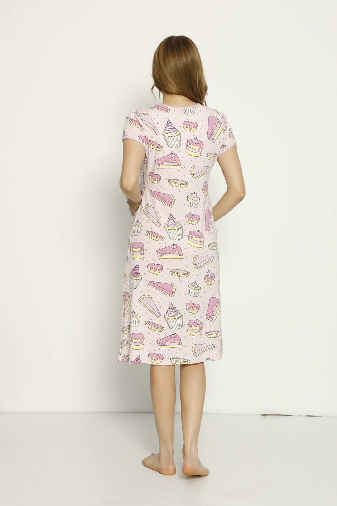 Koszula Damska do karmienia Vienetta, Cake Party, Różowa, r. M-XXL image 3