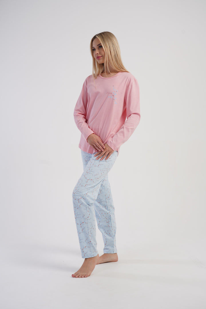 Piżama Damska Vienetta Lovely, Różowy, r. M-XXL