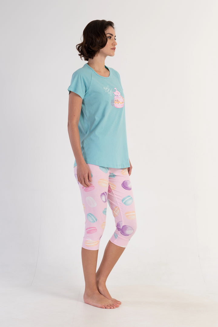 Piżama Damska Vienetta Best Friend Kitty, Niebieski, r. S-XL image 4