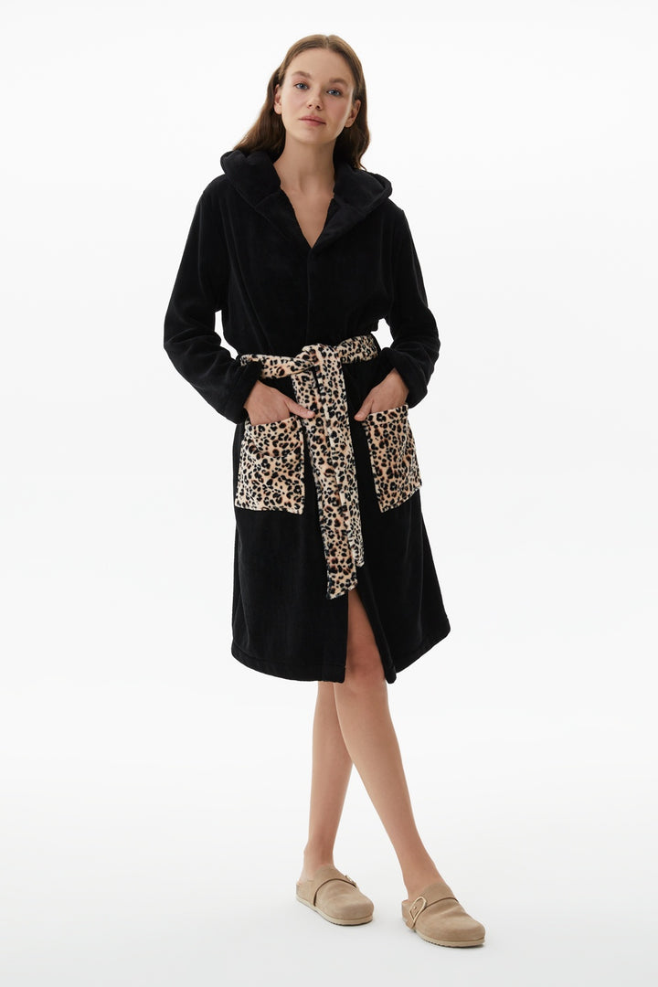 Szlafrok damski Wildcat Comfort, czarny, r. S-XL