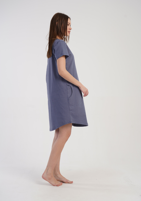 Koszula Nocna Vienetta Simple Calm, Niebieski, r. M-XXL
