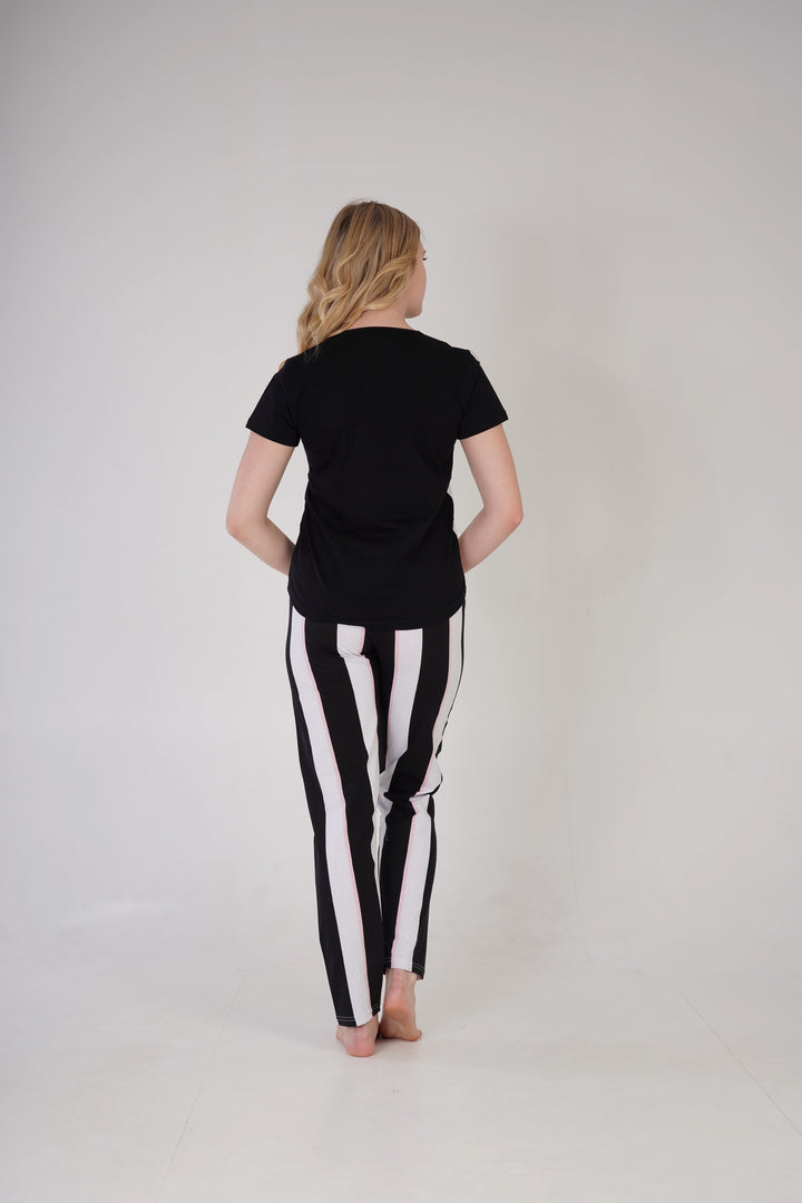 Piżama Damska Vienetta Panda Haven, czarna, r. S-XL image 4