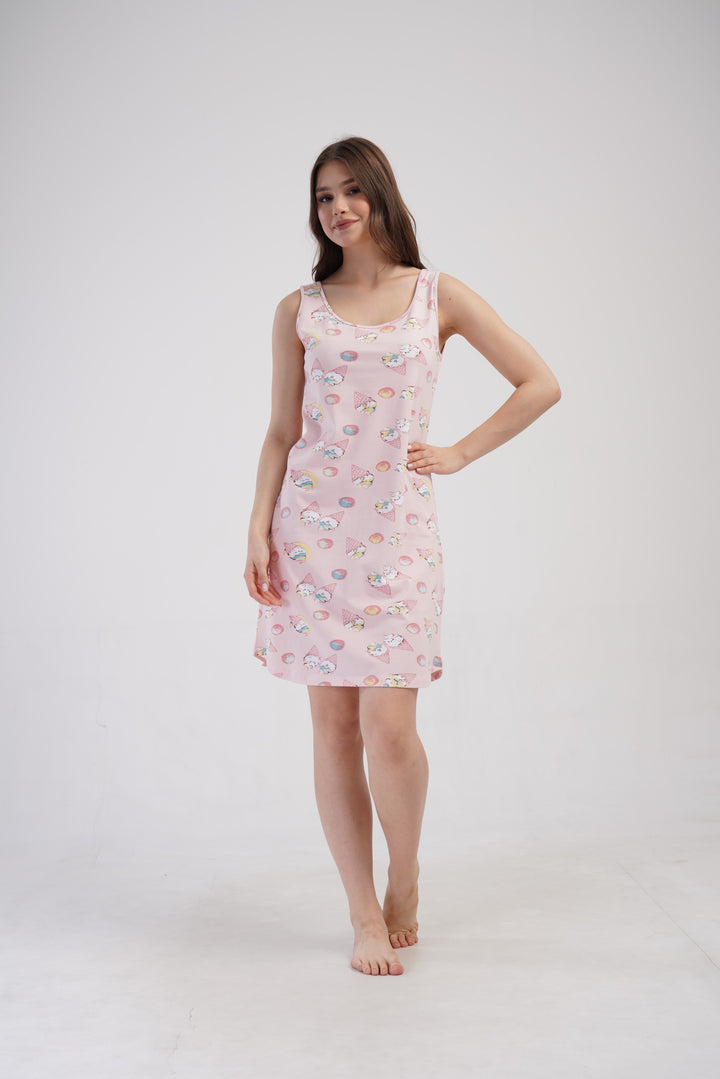 Koszula Nocna Vienetta Pink Dreams, Różowy, r. S-XL