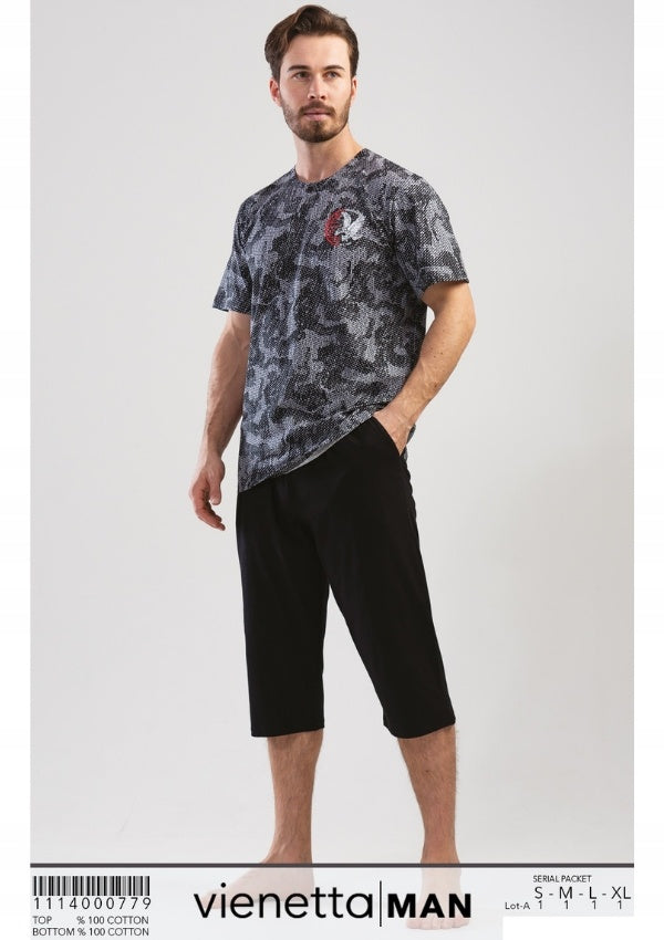 Piżama Męska Vienetta, White Eagle, Szara, r. S-XL