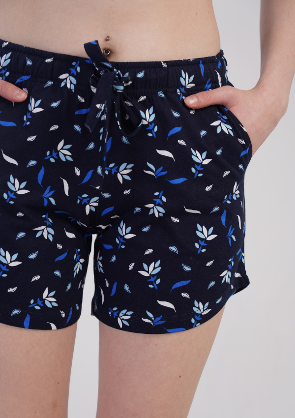 Shorty Damskie Vienetta Tropical Shorts, Granatowy, r. S-XL