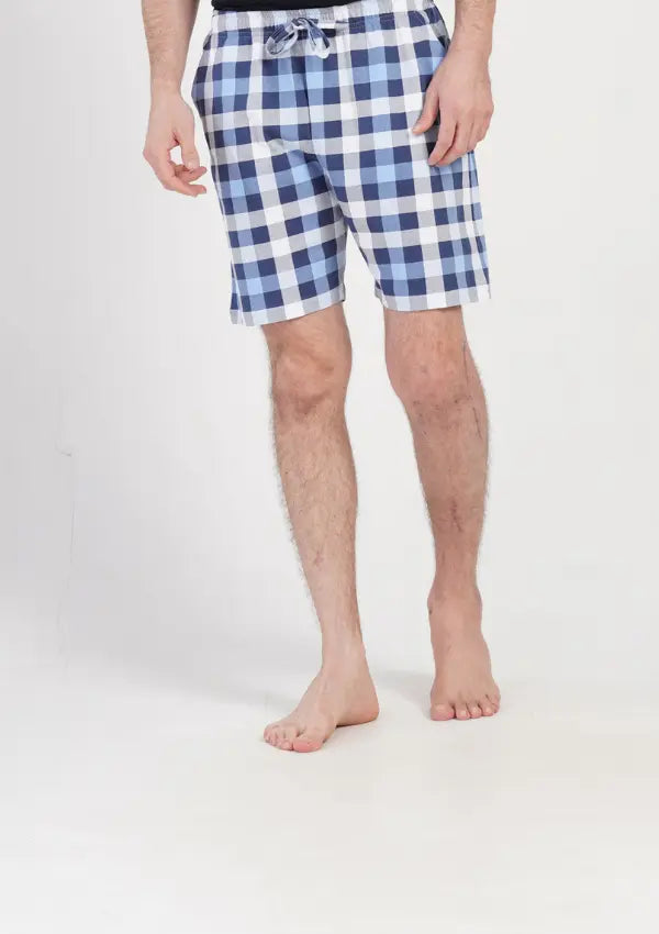 Spodnie męskie Vienetta Blue Checkmate, Niebieski, r. M-XXL