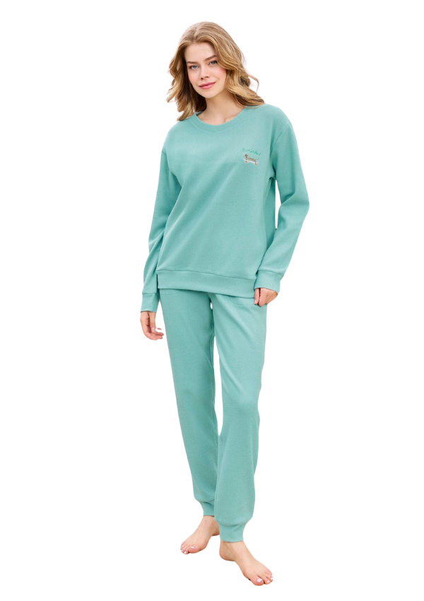 Piżama Damska Mint Dream, Miętowy, r. M-XL