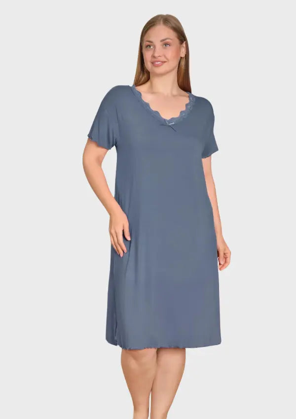 Koszula Nocna Simplicity, Niebieski, r. 2XL - 5XL