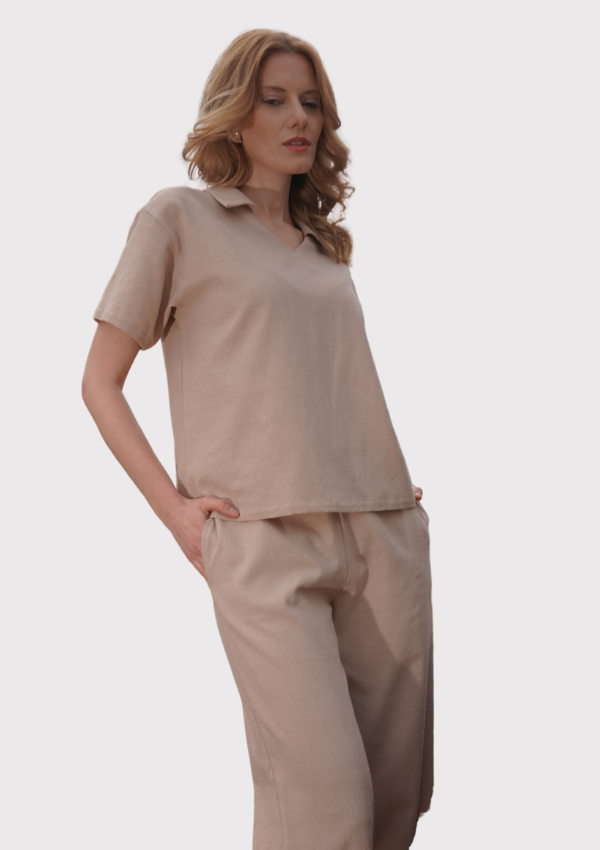 Piżama Damska Vienetta Natural Comfort, Beżowy, r. S-XL