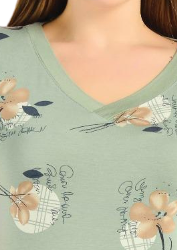 Piżama damska Botanic Comfort, Zielony, r. 2XL-5XL image 2