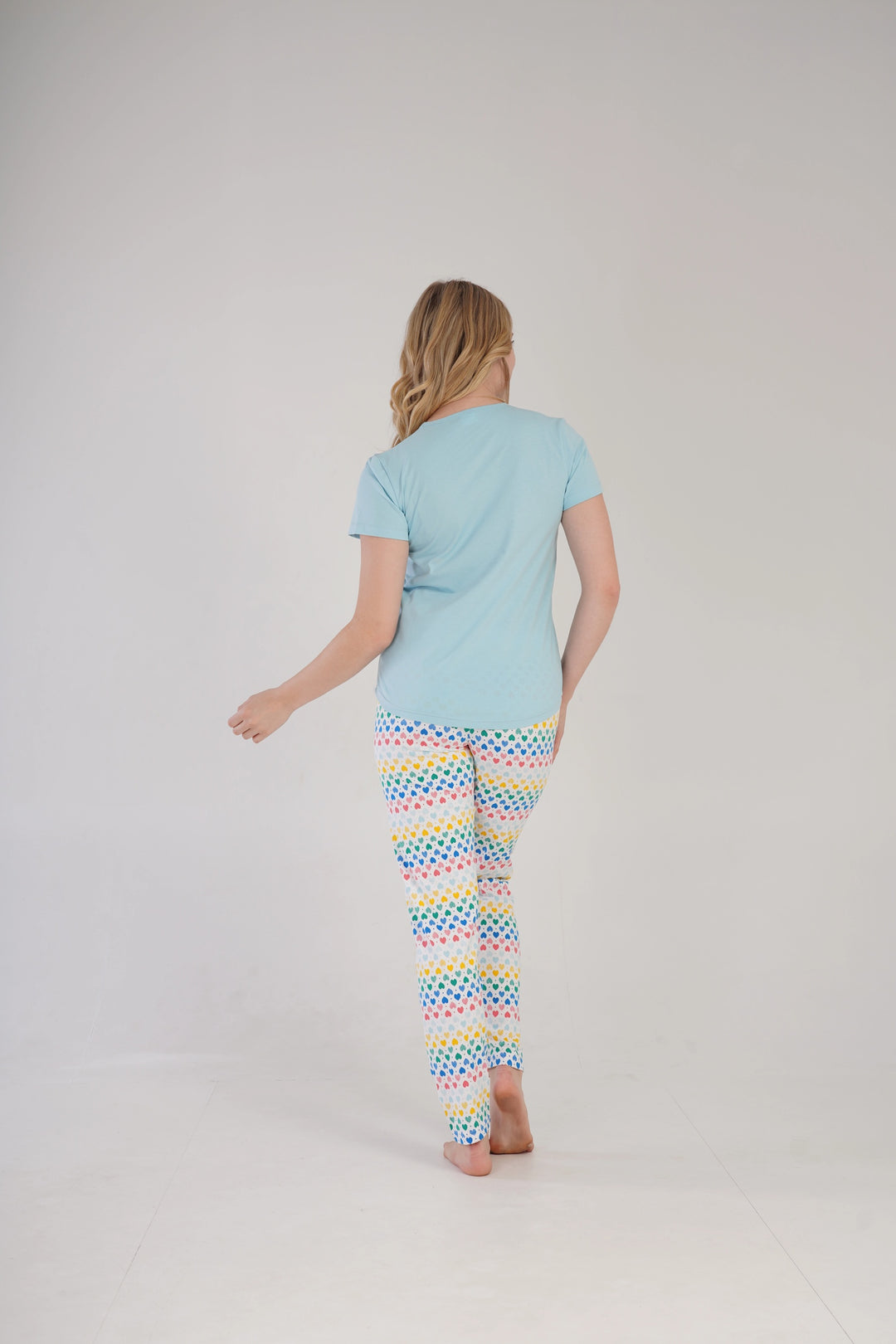 Piżama Damska Vienetta Sleep Well Hedgehog, niebieska, r. S-XL image 3