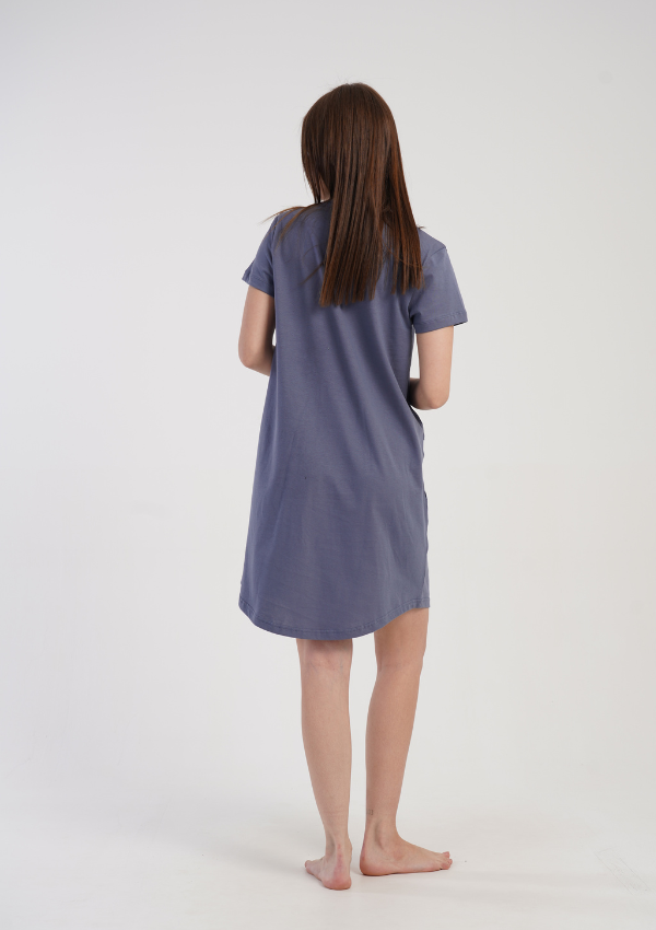 Koszula Nocna Vienetta Simple Calm, Niebieski, r. M-XXL