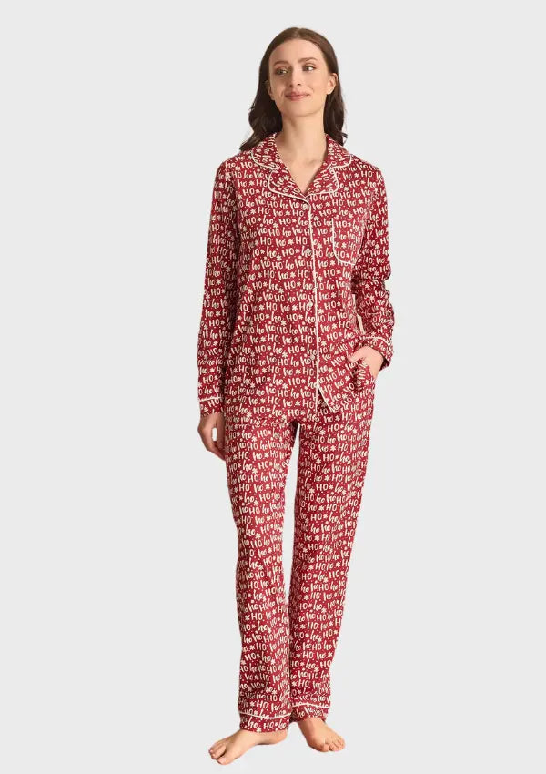 Piżama Damska HoHoHo, Czerwony, r. M- XXL image 0