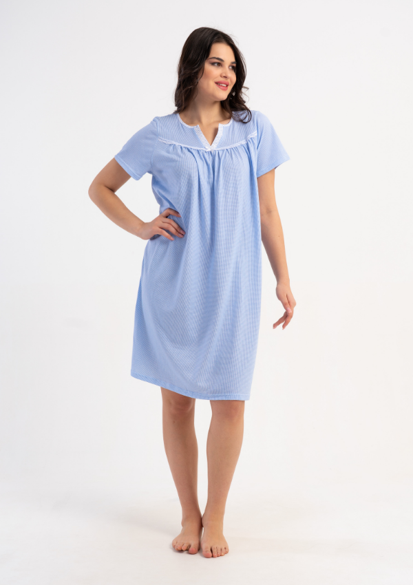 Koszula Nocna Vienetta Blue Comfort, Niebieski, r. M-XXL
