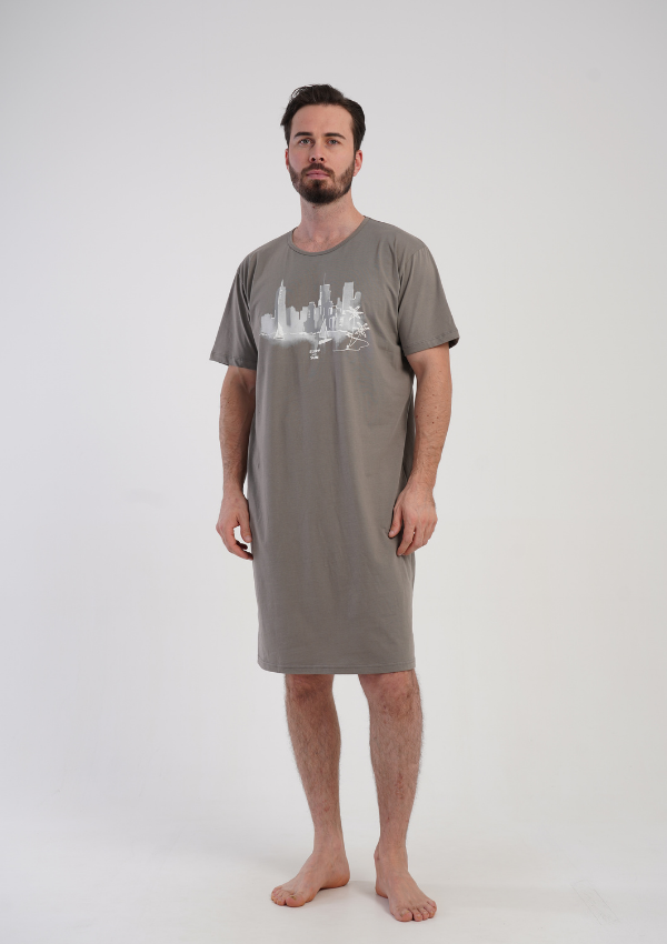 Koszula męska Vienetta Grey Classic, Szary, r. L-XXXL