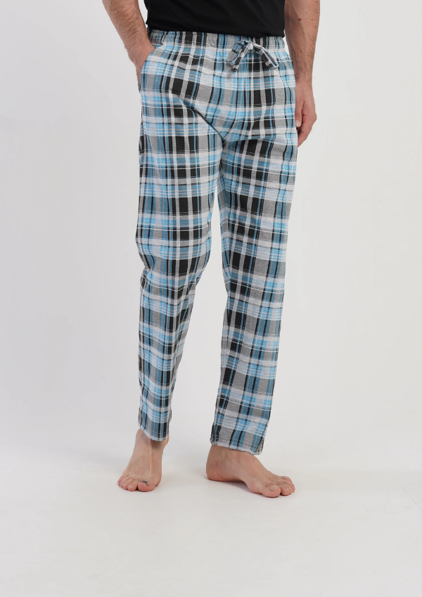 Spodnie męskie Vienetta Blue Check, Niebieski, r. M-XXL