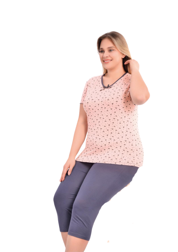 Piżama damska Pink Graphite Comfort, Różowy, r. 2XL-5XL