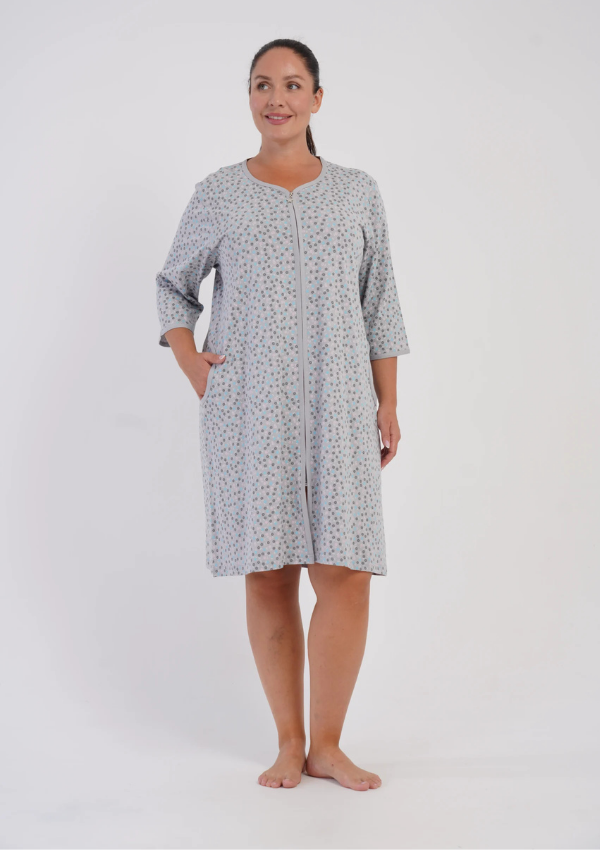 Szlafrok damski Vienetta Grey Mist, Szary, r. 1XL-4XL