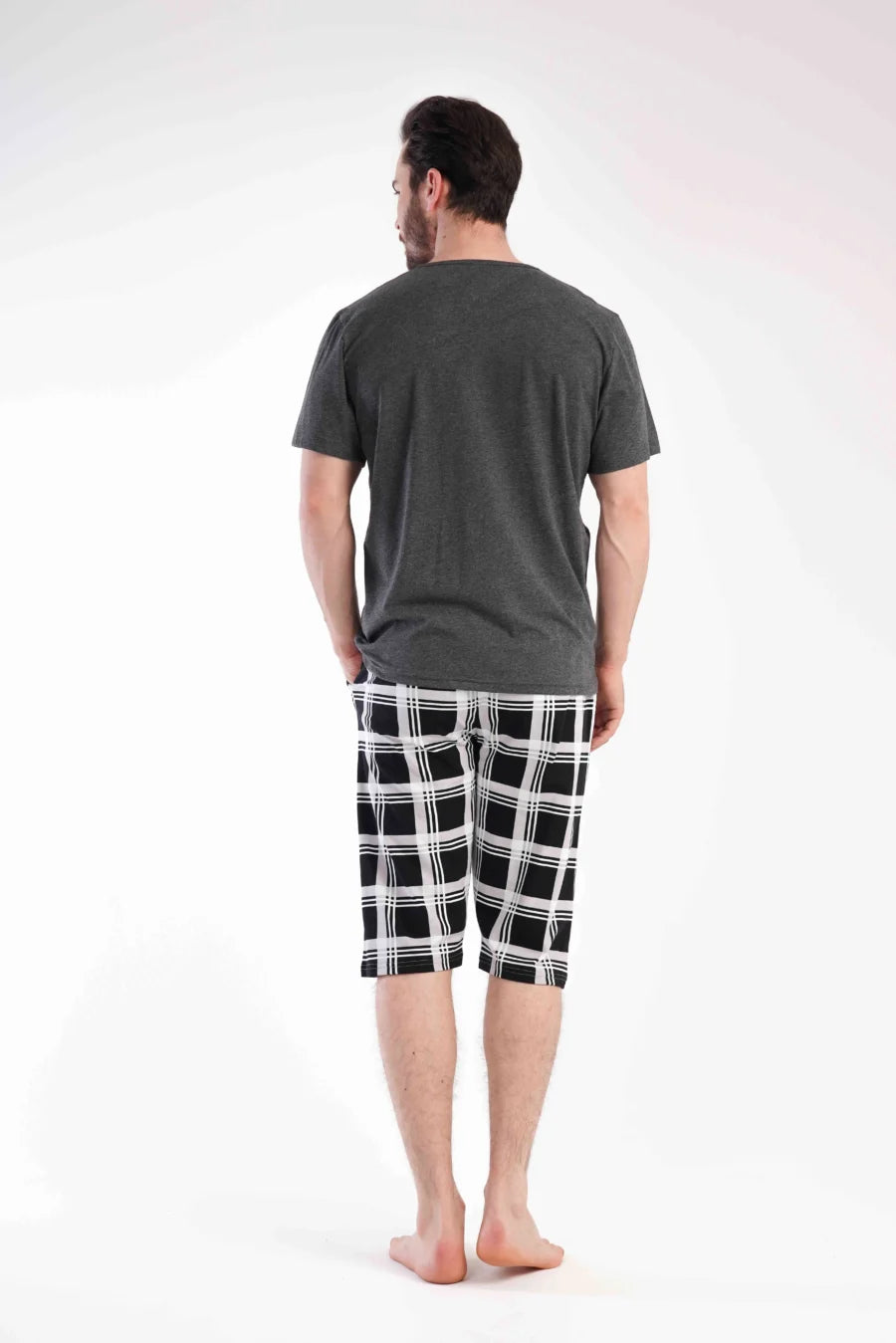 Piżama Męska Vienetta Three, Szary, r. 1XL-4XL