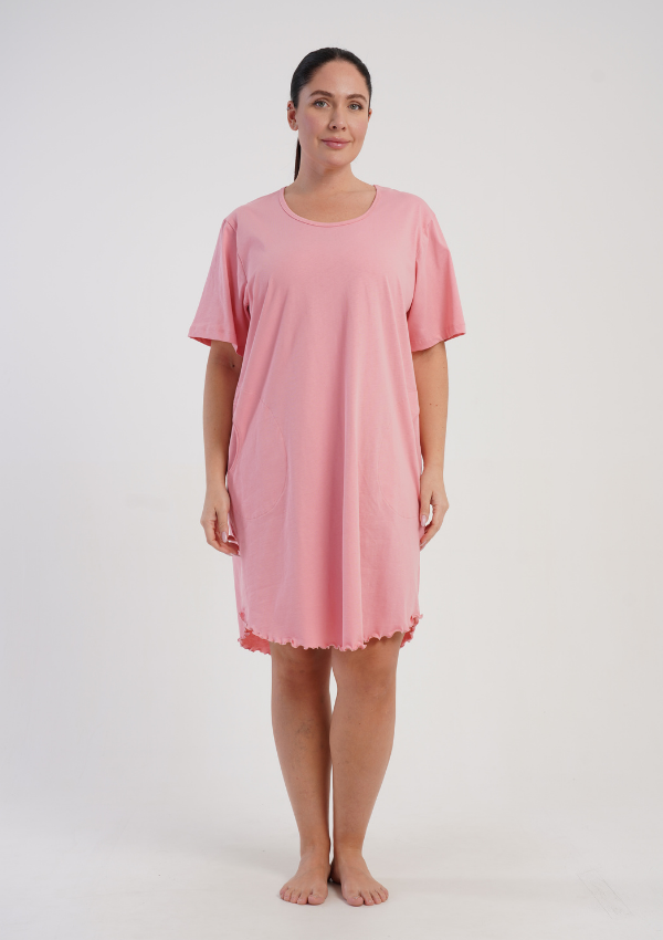 Koszula Nocna Damska Vienetta Pink Ease, Różowy, r. 1XL - 4XL