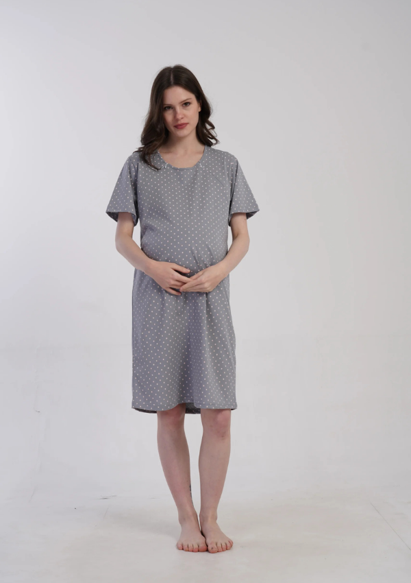 Koszula do Karmienia Vienetta Dots Dream, Szary, r. S-XXL