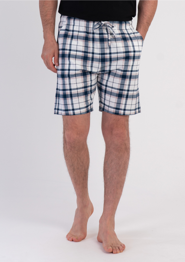 Spodnie męskie Vienetta Navy Check, Niebieski, r. M-XXL