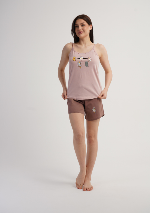 Piżama Damska Sweet Pets, Różowy, S -XL