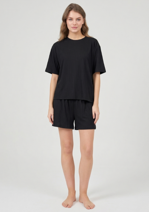 Piżama Damska Black Breeze, Czarny, M-XXL